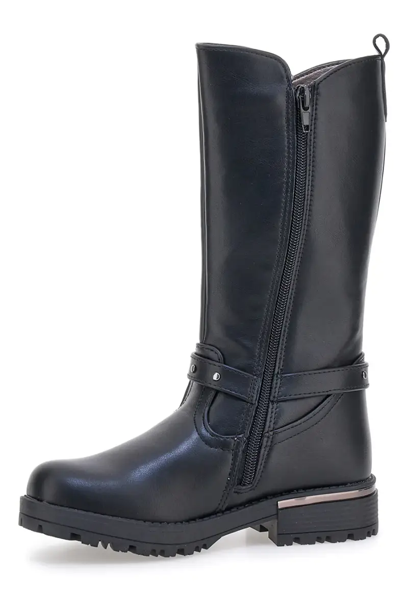 Stivali neri con cinturino e cuori decorativi Grazie 1761 [NERO] miniatura 4