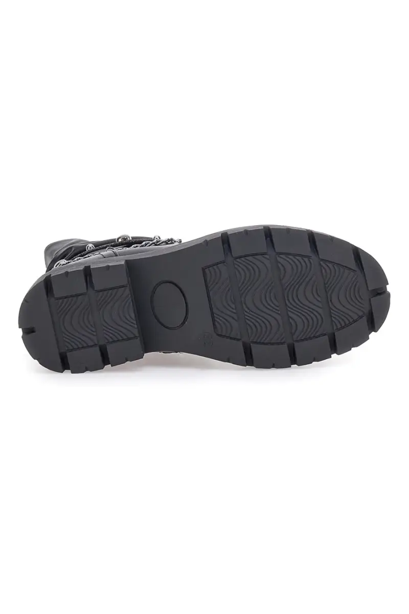 Stivali neri con gambale arricciato e catena decorativa Grazia 1740 [TORTORA] miniatura 5