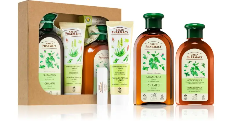 Herbal Care Confezione Regalo Per Capelli Normali Shampoo Detergente Per Capelli Normali 350 Ml + Balsamo Detergente Per Capelli Normal