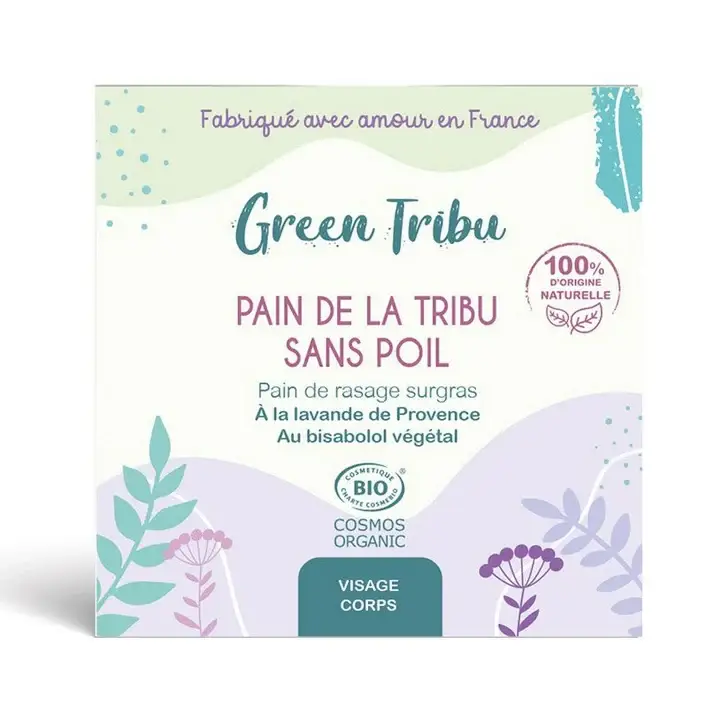 Green Tribù Pane della Tribù Senza Peli - Pane da Rasatura Surgras - Viso & Corpo - BIO 110 g
