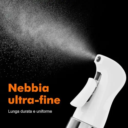 GRIFEMA Spruzzatore Bianco 200ml – Bottiglia Spray Riutilizzabile in Plastica Senza BPA – Nebbia Fine con Spruzzo miniatura 2