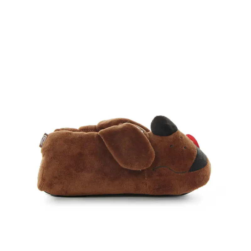 Babucce marroni da bambino a forma di cane