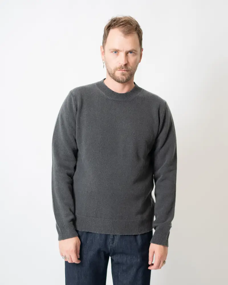 Maglia collo cratere Antracite Nero