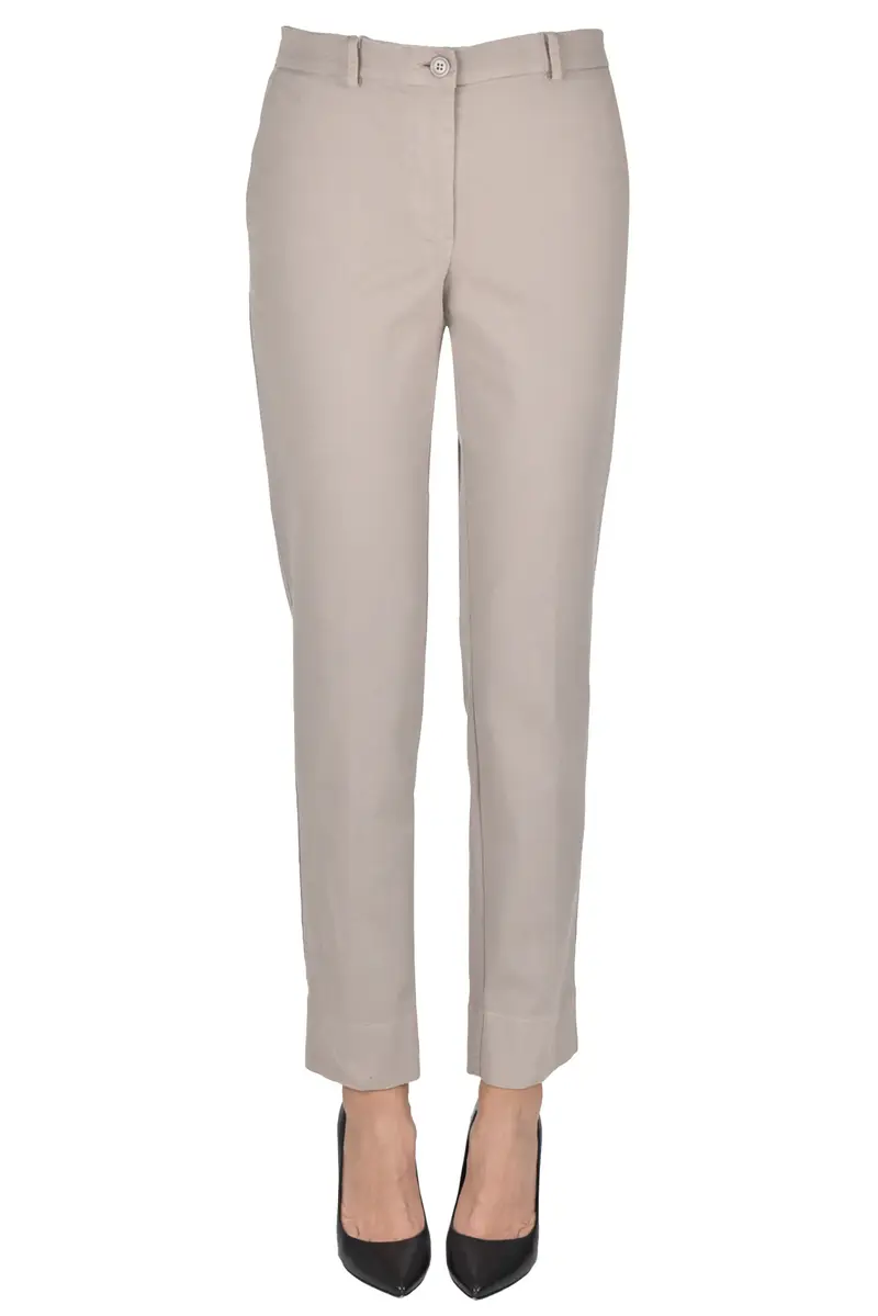 Pantaloni chino in cotone Kaki
