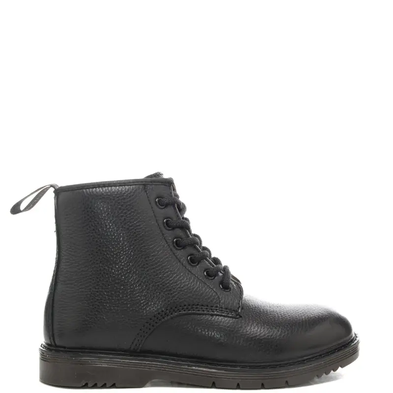 anfibi da bambino tapa in pelle bottalata neri