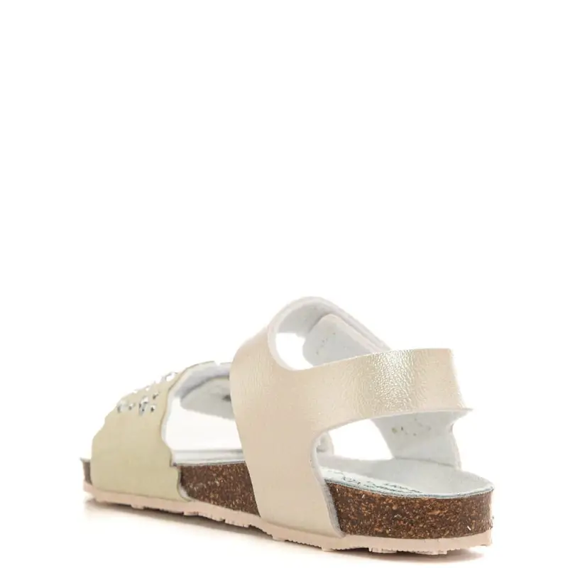 sandali da bambina afre con fascette regolabili e chiusura a strappo bianchi miniatura 3
