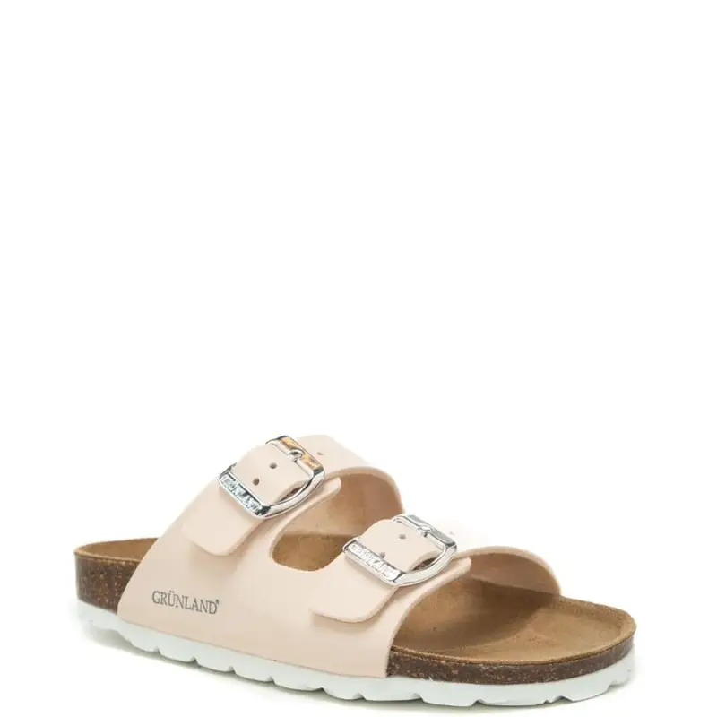 sandali da bambina luce con cinturini regolabili e maxi fibbie in metallo laminato pesca miniatura 2