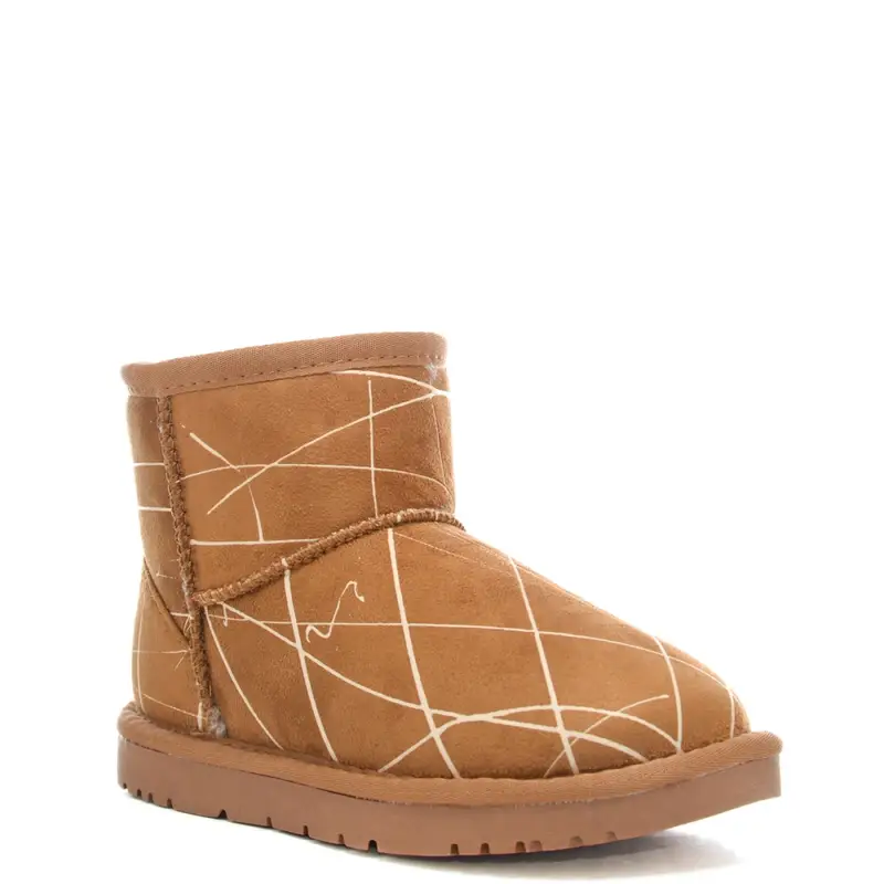 stivaletti da bambina crom in suede con stampa strisce all over cuoio miniatura 2