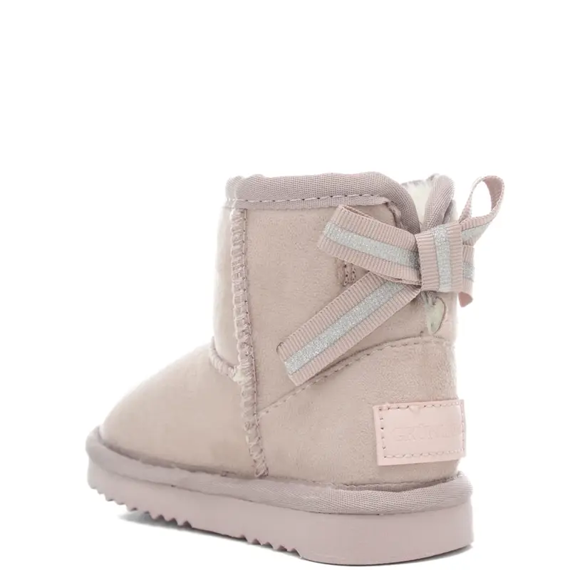 stivaletti da bambina croy in suede con fiocco in tessuto applicato sul retro glicine miniatura 3