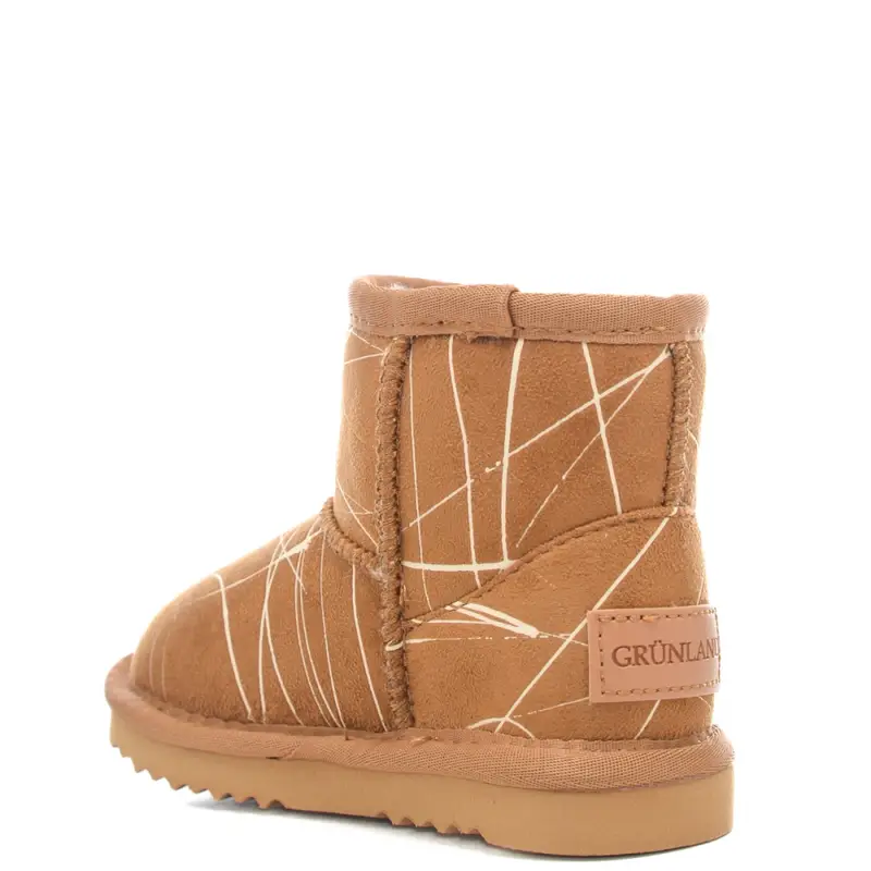 stivaletti da bambina croy in suede con stampa strisce all over cuoio miniatura 3