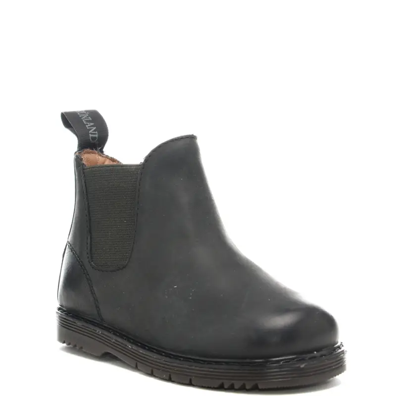 stivaletti da bambino nill in pelle con elastici laterali nero bosco miniatura 2