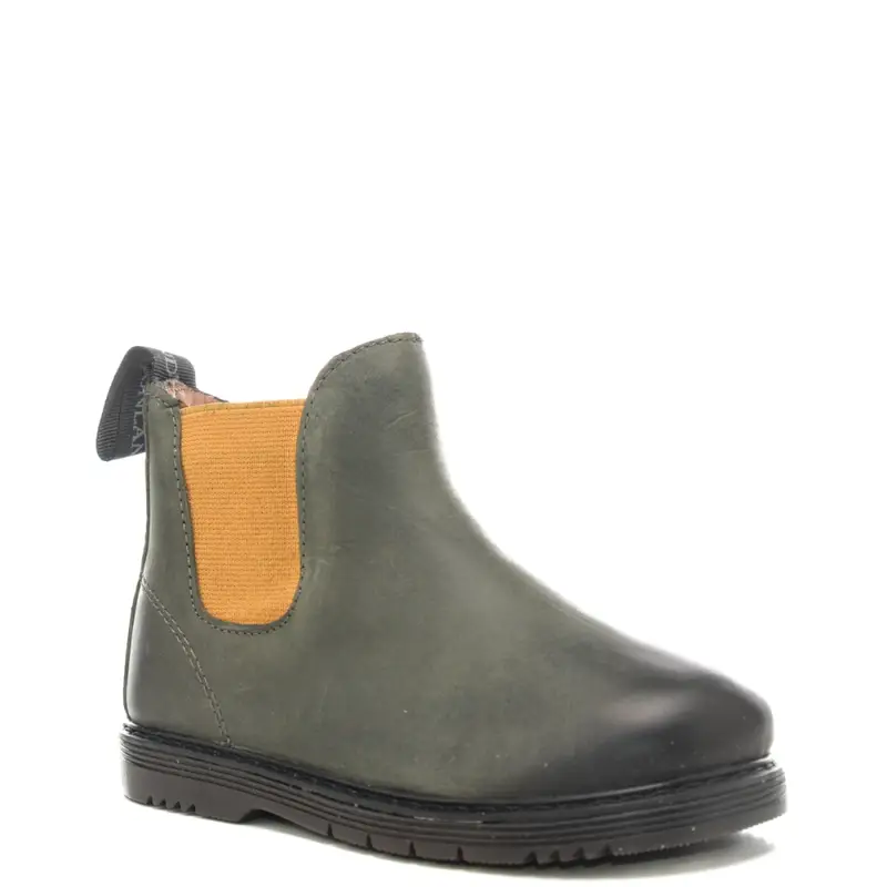 stivaletti da bambino nill in pelle con elastici laterali oliva ocra miniatura 2