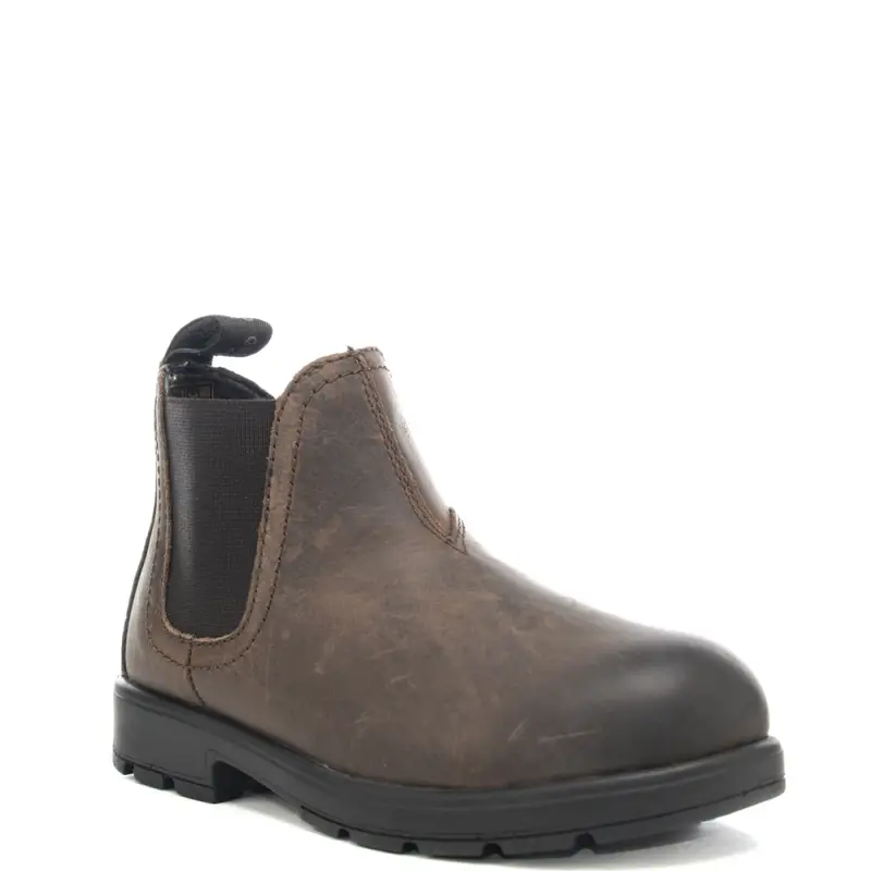 stivaletti da bambino stat con elastici laterali marrone miniatura 2