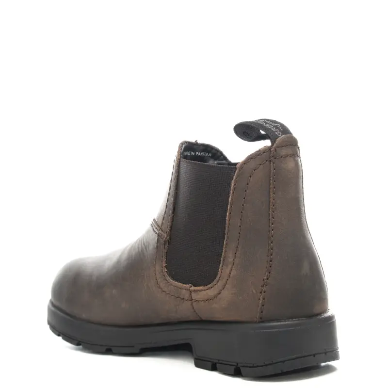 stivaletti da bambino stat con elastici laterali marrone miniatura 3