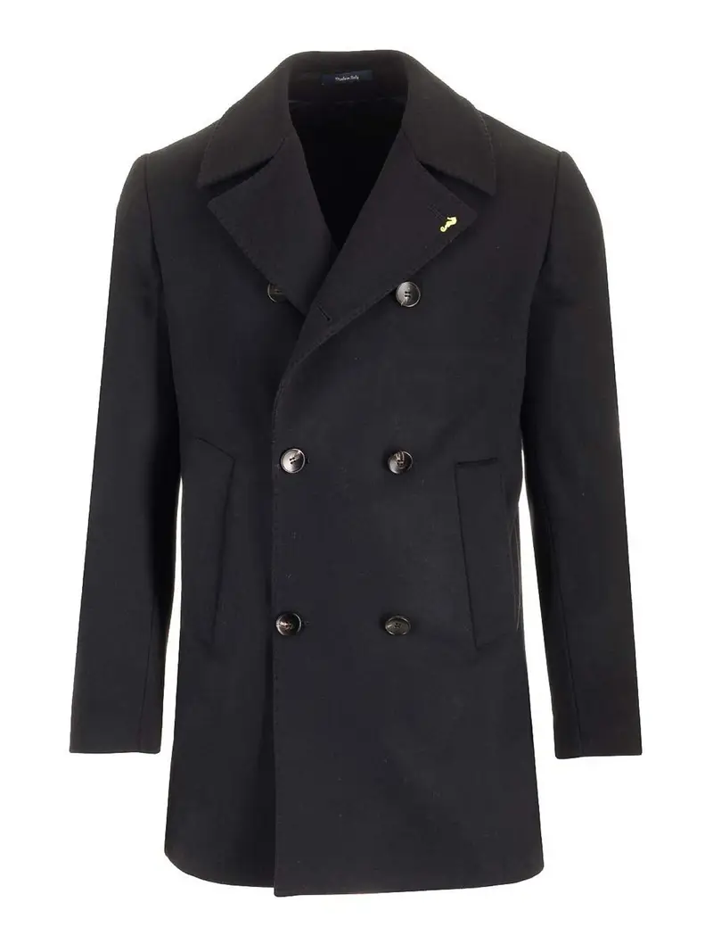 Cappotto a doppio petto corto Blu