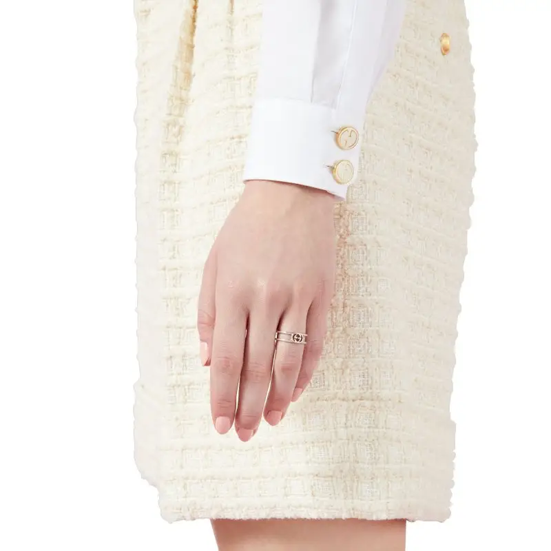 Anello Gucci Interlocking - 298036 J8400 8106 miniatura 2