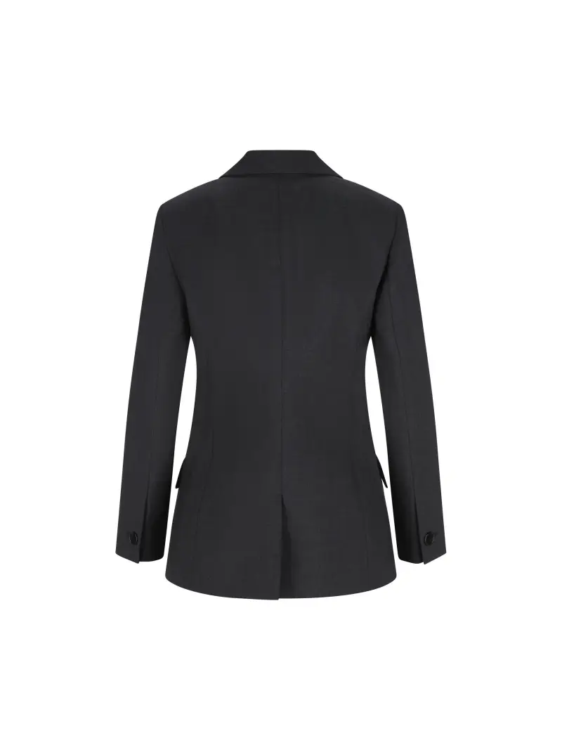 Blazer In Lana GRIGIO miniatura 2