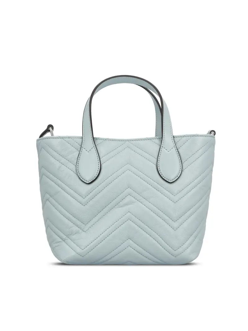 Borsa Shopping GG Marmont Piccola AZZURRO miniatura 2