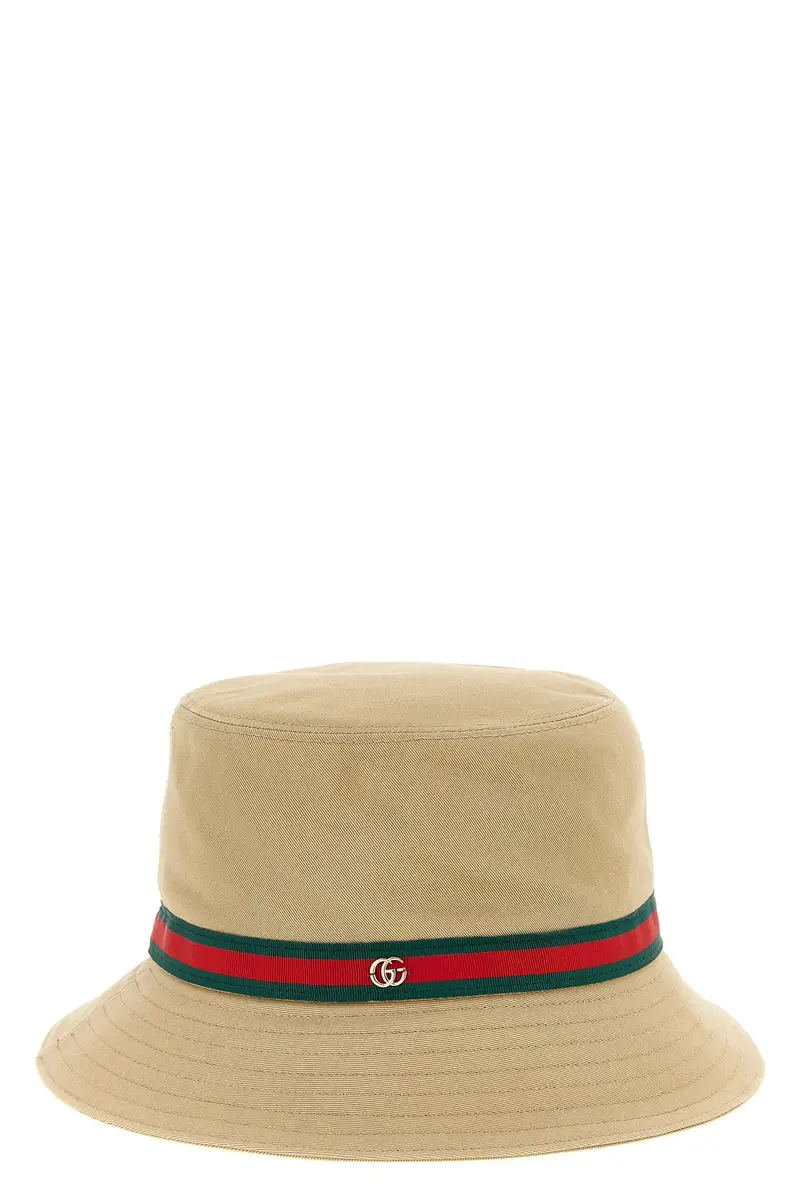 Bucket Hat Nastro Web Beige