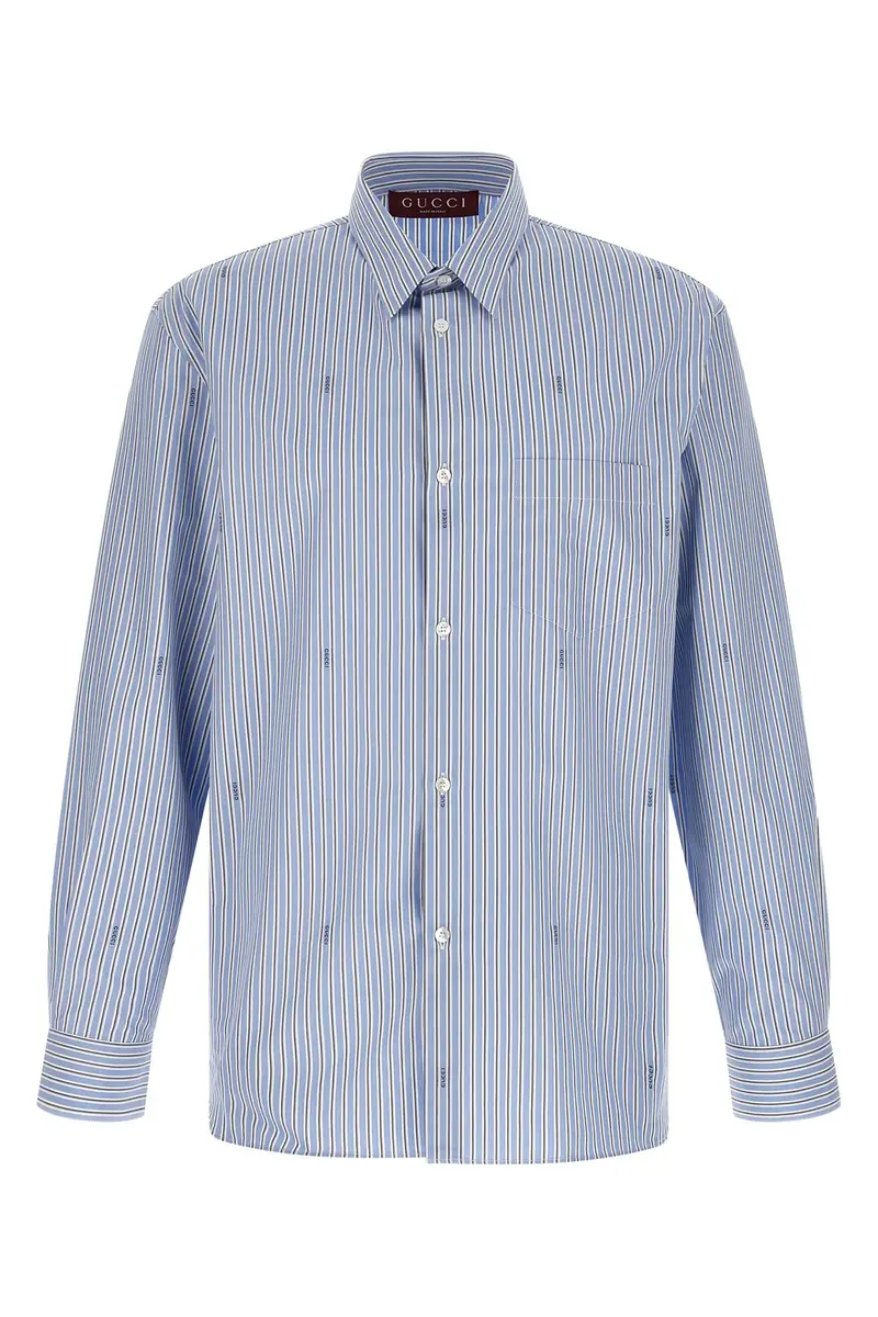 Camicia Fil Coupé Gucci Azzurro