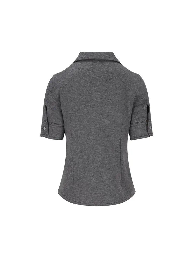 Camicia In Cotone E Lana GRIGIO miniatura 2