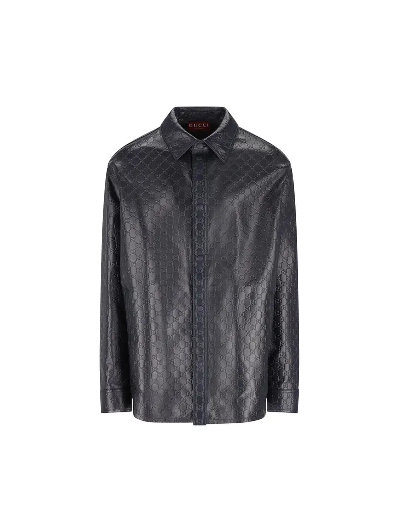 Camicia In Pelle GG BLU