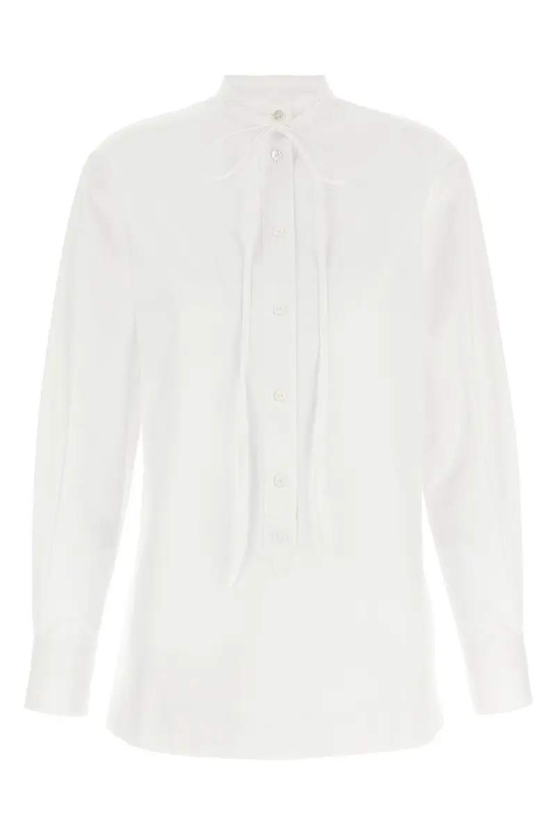 Camicia Ricamo Doppia G Bianco