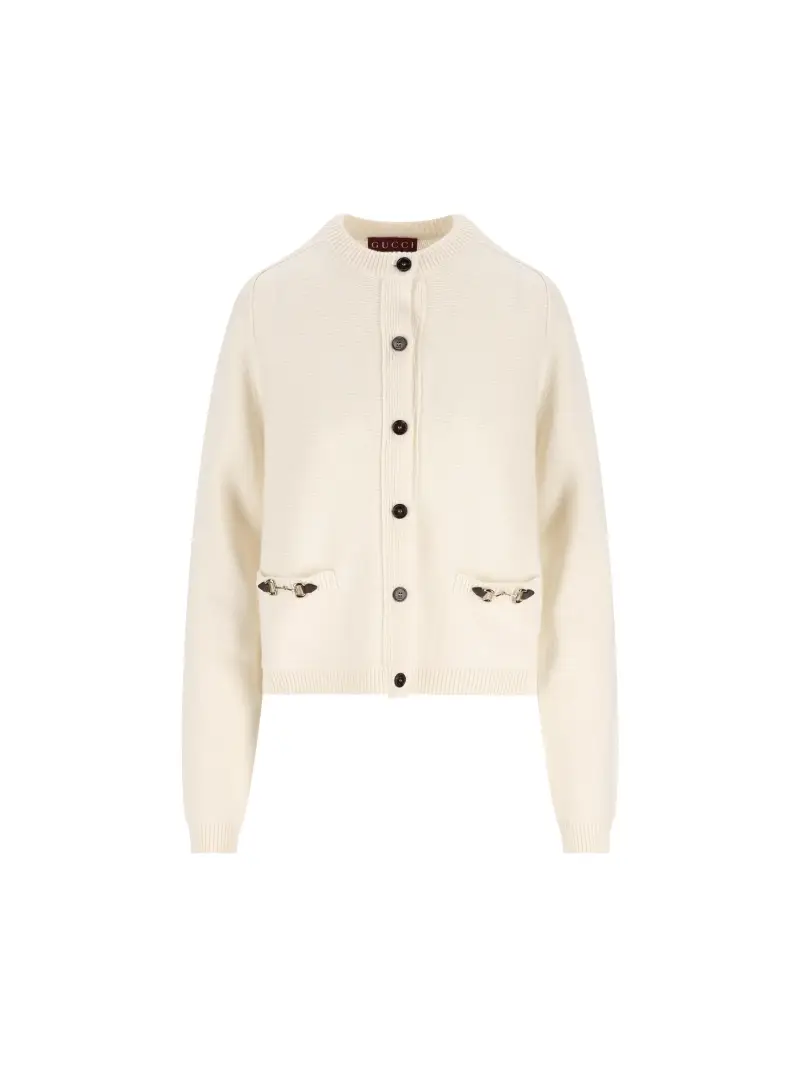 Cardigan In Lana E Cashmere BIANCO