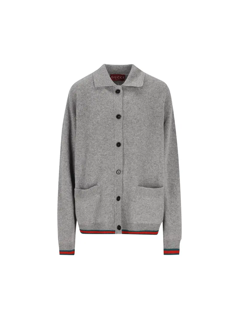 Cardigan In Lana E Cashmere GRIGIO