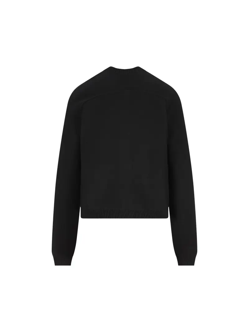 Cardigan In Lana E Cashmere NERO miniatura 2