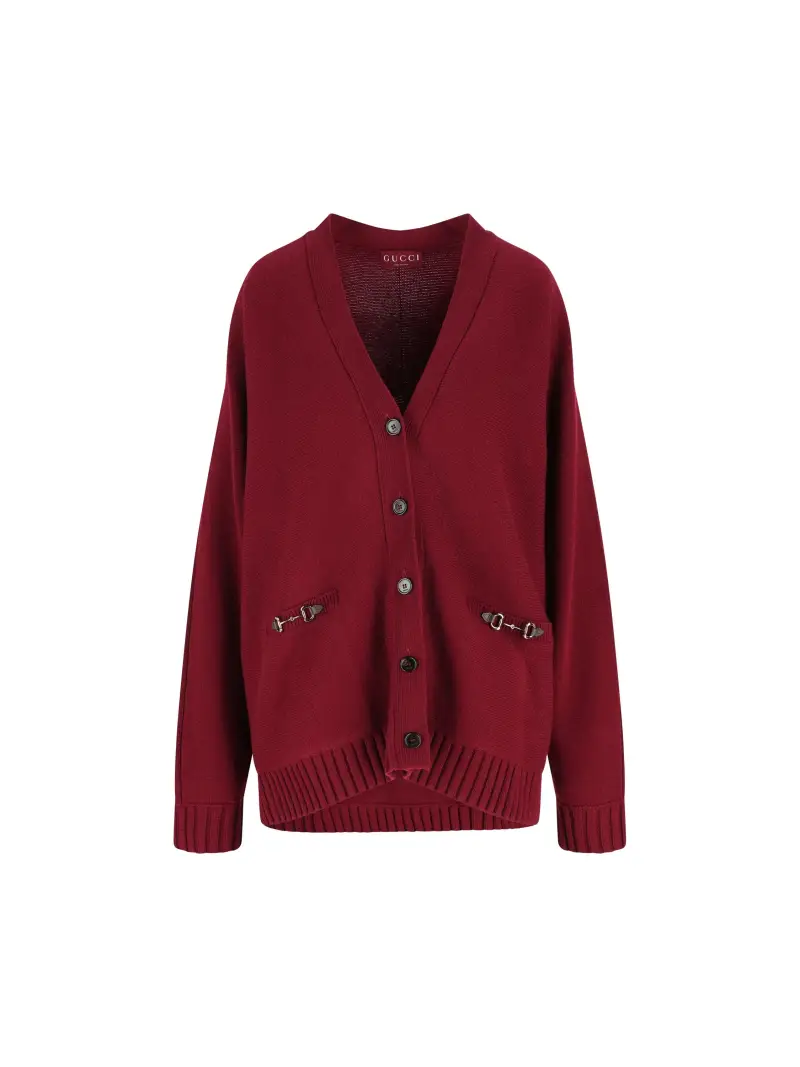 Cardigan In Lana E Cashmere ROSSO