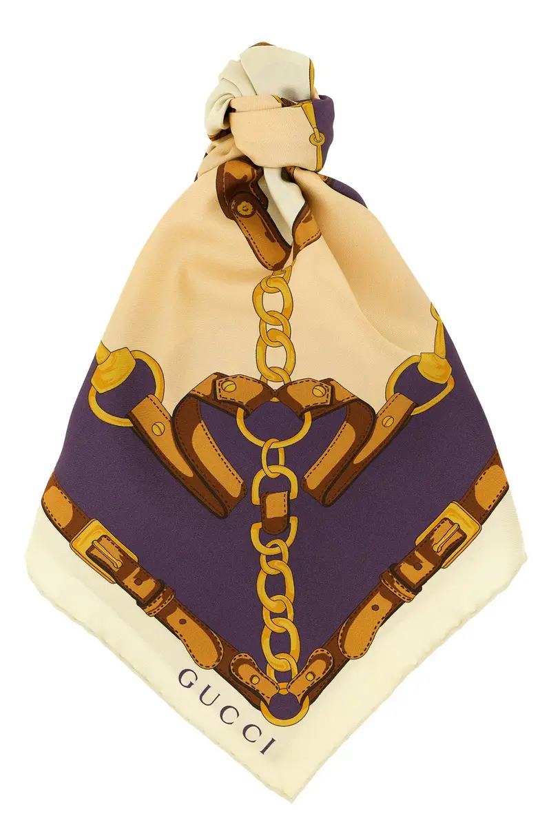 Carré Seta Morsetto Beige