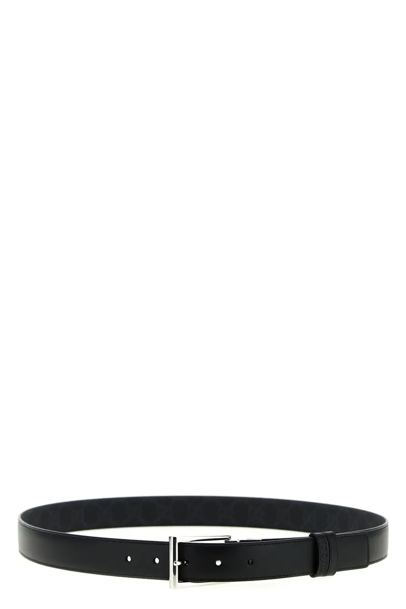 Cintura Reversibile Fibbia Rettagolare Nero