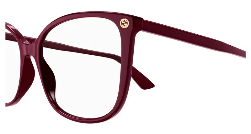 Gucci Donna GG0026O 012 Montature da vista Bordeaux Trasparente Cat Eye miniatura 2