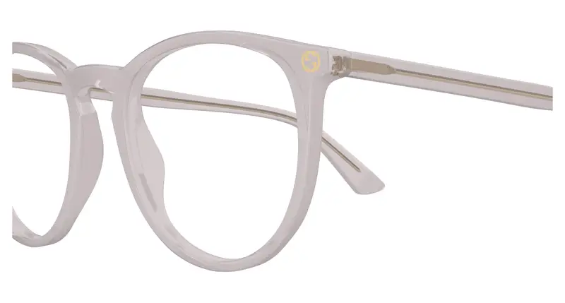 Gucci Donna GG0027O 011 Montature da vista Acetato Grigio Trasparente Rotonda miniatura 2