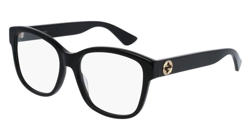 Gucci Donna GG0038ON 001 Montature da vista Acetato Nero  Squadrata