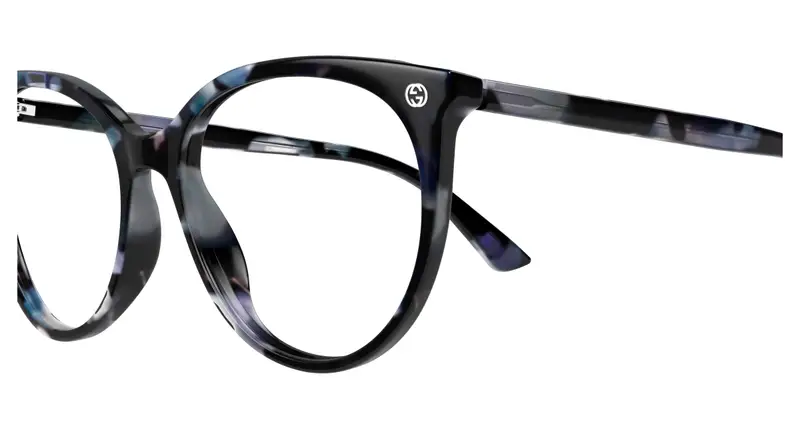 Gucci Donna GG0093O 008 Montature da vista Acetato Havana Trasparente Rotonda miniatura 2