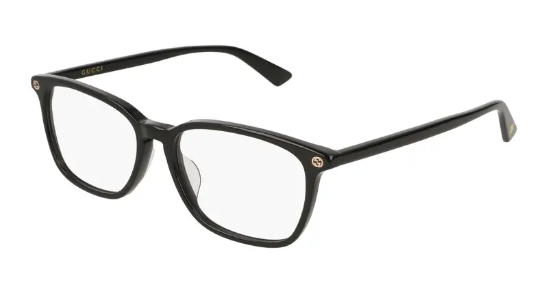 Gucci Donna GG0156OA 001 Montature da vista Acetato Nero  Squadrata