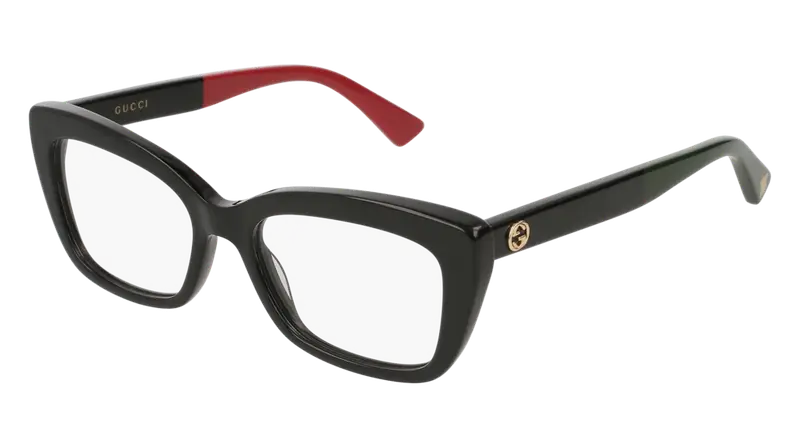 Gucci Donna GG0165ON 003 Montature da vista Acetato Nero  Cat Eye