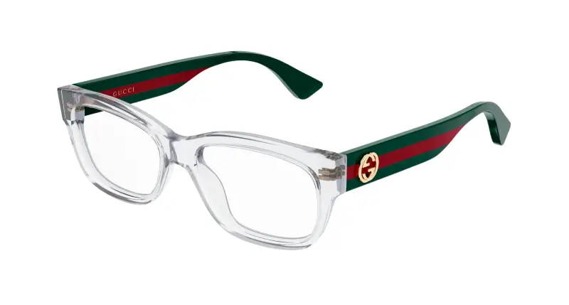 Donna GG0278O 016 Montature da vista Acetato Cristallo Trasparente Squadrata