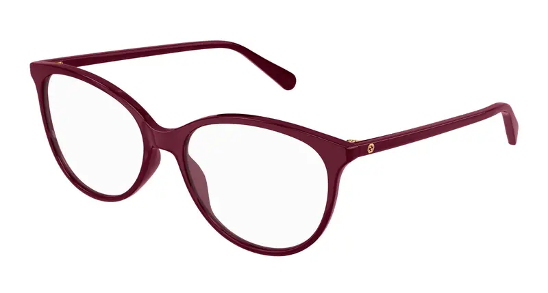 Gucci Donna GG0550O 011 Montature da vista  Bordeaux Trasparente Cat Eye