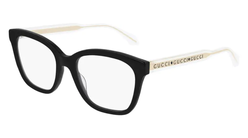 Donna GG0566ON 001 Montature da vista Acetato Nero Cat Eye