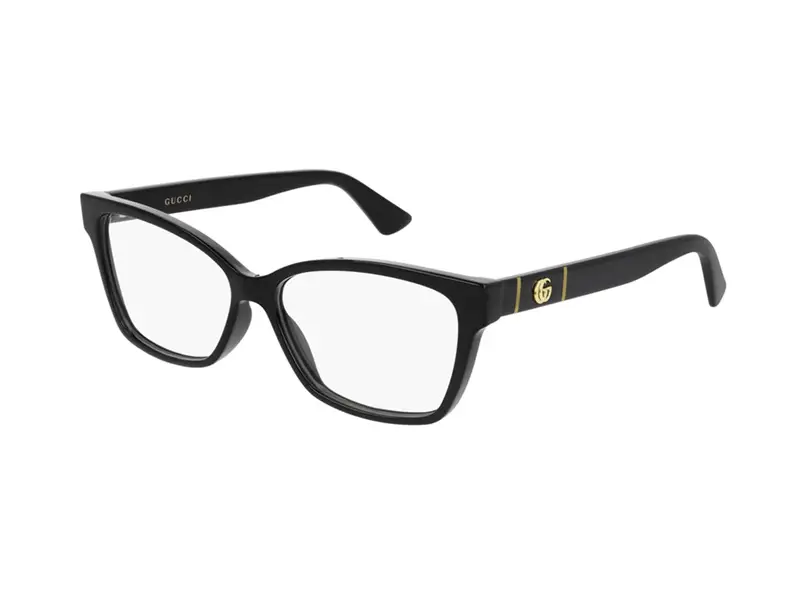 Gucci Donna GG0634O 001 Montature da vista Iniettato Nero Trasparente Cat Eye
