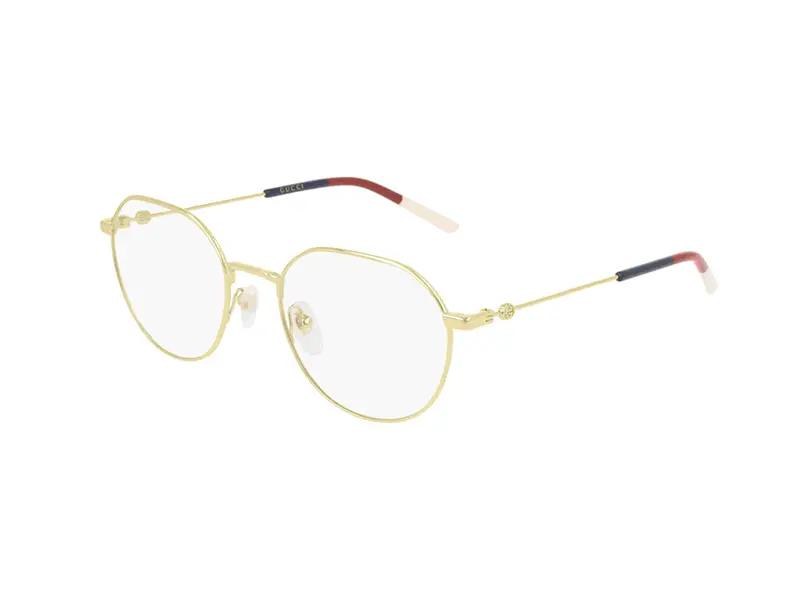 Gucci Donna GG0684O 003 Montature da vista Metallo Oro Trasparente Rotonda