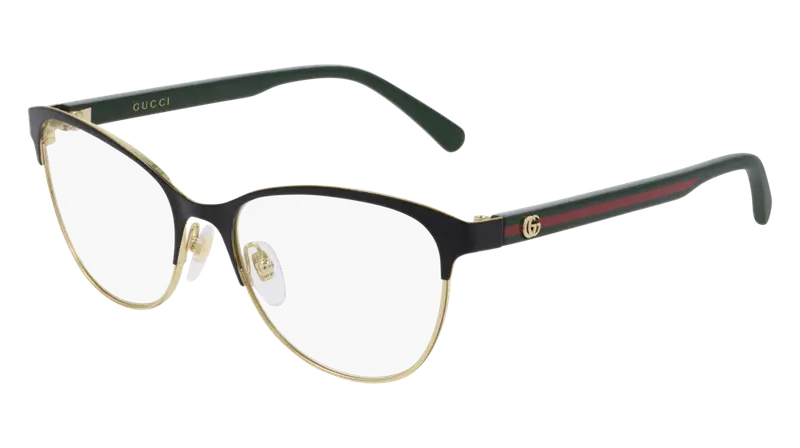 Gucci Donna GG0718O 004 Montature da vista Metallo Nero Cat Eye