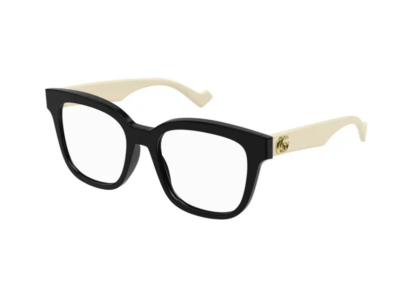Gucci Donna GG0958O 002 Montature da vista Acetato Nero Trasparente Squadrata