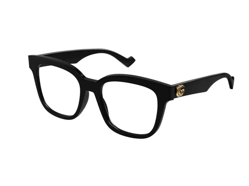 Gucci Donna GG0958O 004 Montature da vista Acetato Nero Trasparente Squadrata