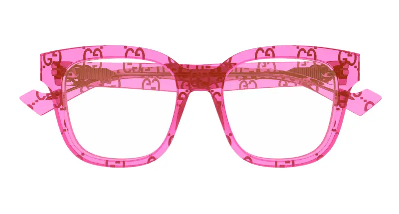 Donna GG0958O 011 Montature da vista Acetato Rosa Trasparente Squadrata miniatura 2