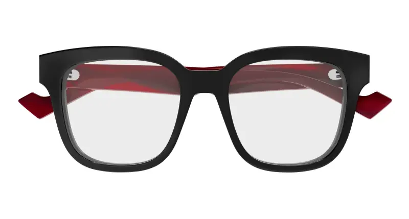 Donna GG0958O 013 Montature da vista Acetato Nero Trasparente Squadrata miniatura 2