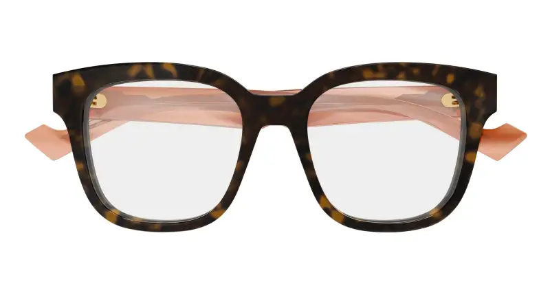 Donna GG0958O 014 Montature da vista Acetato Havana Trasparente Squadrata miniatura 2